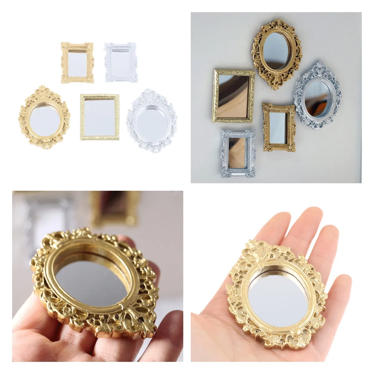 1/12 Dollhouse Miniature Frame Accessories Furniture Miniature Mirror Wall Room Mirror Doll House Mirror 2022 New Year Gifts
1/12 Dollhouse Miniature Frame Accessories Furniture Miniature Mirror Wall Room Mirror Doll House Mirror 2022 New Year Gifts