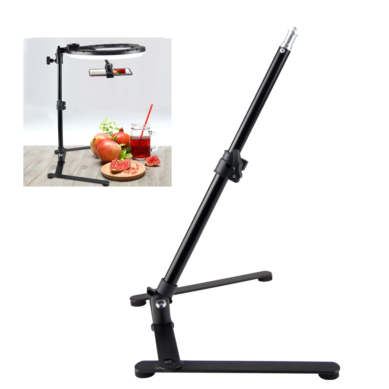 photo studio Mini Photography Light Stand 44cm/17in Max. Height for Makeup Selfie Video Recording Vlogging with 1/4 Inch Screw
photo studio Mini Photography Light Stand 44cm/17in Max. Height for Makeup Selfie Video Recording Vlogging with 1/4 Inch Screw