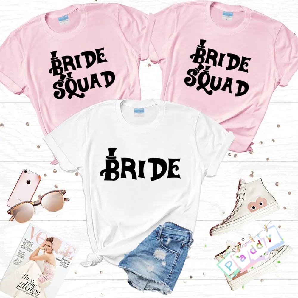 Lovely Bride Squad T-Shirt Bachelorette Wedding Party Tee Summer Funny Team Bride Clothes Women Letter Print Cotton Short Sleeve
Lovely Bride Squad T-Shirt Bachelorette Wedding Party Tee Summer Funny Team Bride Clothes Women Letter Print Cotton Short Sleeve