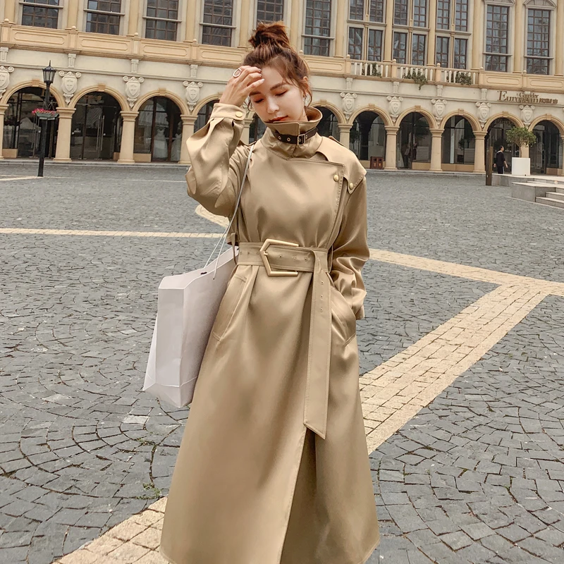New European Style Elegant Long Women Trench Coat With Belt Lady Duster Coat Female Outerwear Spring Autumn
New European Style Elegant Long Women Trench Coat With Belt Lady Duster Coat Female Outerwear Spring Autumn