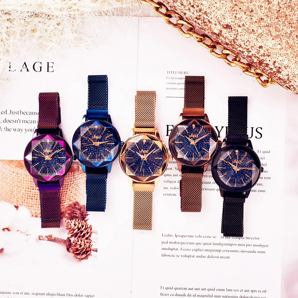 Watches Women Starry Sky Luxury Quartz Wristwatch Women Waterproof Magnetic Mesh Wrist Watch Women Elegant Female Clock Ladie
Watches Women Starry Sky Luxury Quartz Wristwatch Women Waterproof Magnetic Mesh Wrist Watch Women Elegant Female Clock Ladie