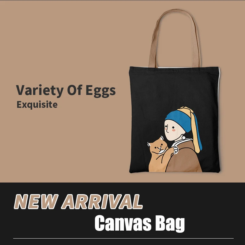 2021 Summer New Women's Canvas Bag World Famous Painting Lolita Preppy Style Cotton Linen Fashion Shopping Bag Large Capacity
2021 Summer New Women's Canvas Bag World Famous Painting Lolita Preppy Style Cotton Linen Fashion Shopping Bag Large Capacity