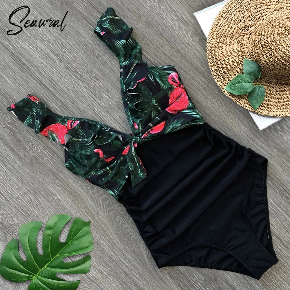 2020 Sexy New Ruffle One Piece Swimsuit Off The Shoulder Swimwear Women Swimsuit Deep-V Bathing Suits Beach Wear Swim Suit
2020 Sexy New Ruffle One Piece Swimsuit Off The Shoulder Swimwear Women Swimsuit Deep-V Bathing Suits Beach Wear Swim Suit