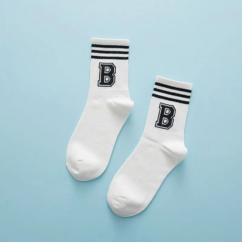 5 Pairs Japanese Women Ankle Socks Harajuku Letters B/C/D/E/P 3 Stripes Hosiery X5XD 
5 Pairs Japanese Women Ankle Socks Harajuku Letters B/C/D/E/P 3 Stripes Hosiery X5XD