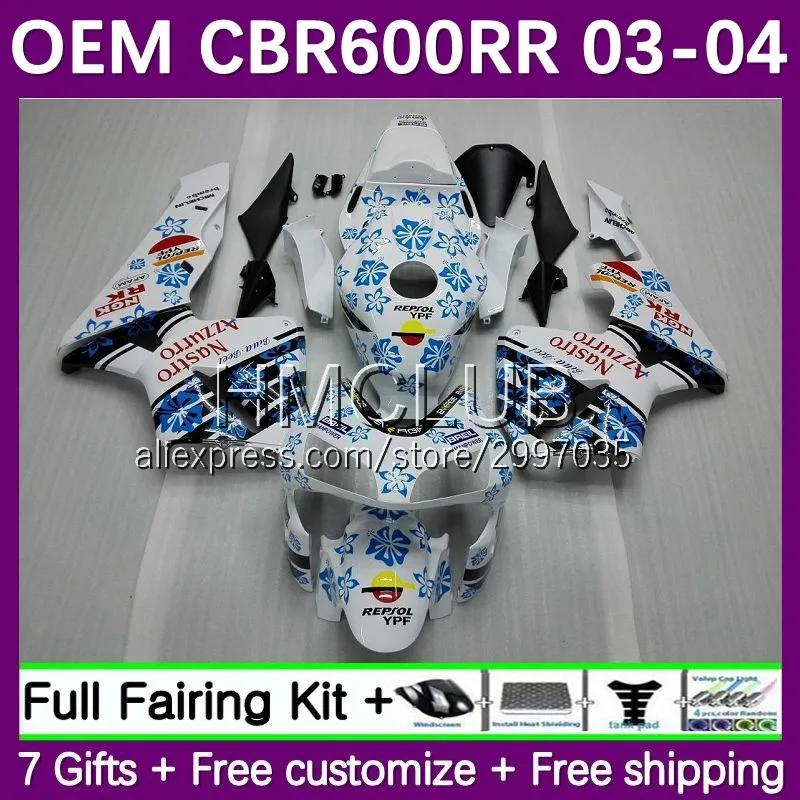 Injection Body For HONDA CBR600RR CBR 600CC 600RR 2003 2004 3No.4 CBR600F5 CBR600 600 RR CC F5 03 04 OEM Fairings flower white
Injection Body For HONDA CBR600RR CBR 600CC 600RR 2003 2004 3No.4 CBR600F5 CBR600 600 RR CC F5 03 04 OEM Fairings flower white