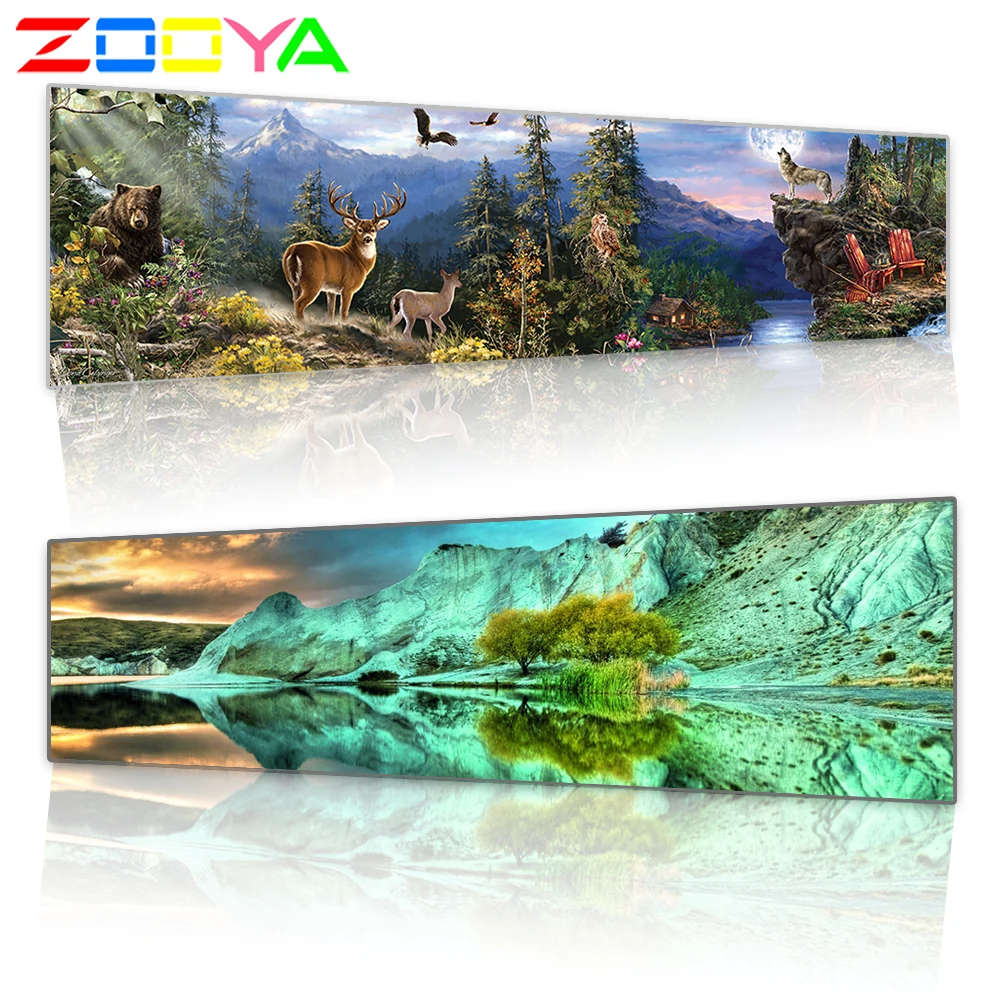 Zooya алмазная живопись пейзаж Вышивка крестиком полная водопад украшение дома