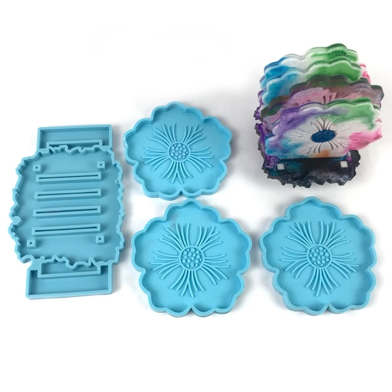 1 Set Flower Shape Coaster with Storage Rack Epoxy Resin Mold Cup Mat Pad Silicone Mould DIY Crafts Casting Tools
1 Set Flower Shape Coaster with Storage Rack Epoxy Resin Mold Cup Mat Pad Silicone Mould DIY Crafts Casting Tools