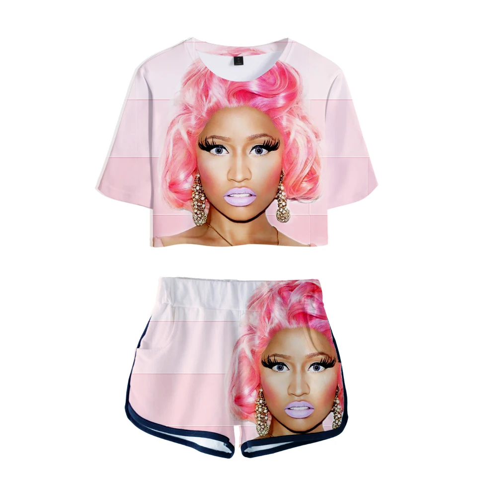 Summer Women Crop Tops And Shorts Two Piece Sets Tracksuit 3D Breathable Womens sexy Nicki Minaj Tshirt Plus Size
Summer Women Crop Tops And Shorts Two Piece Sets Tracksuit 3D Breathable Womens sexy Nicki Minaj Tshirt Plus Size