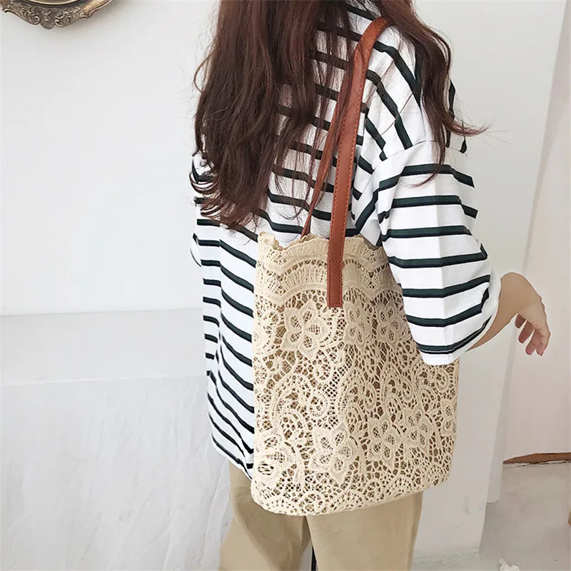 Female tote bags 2021 new Summer 2 Pcs/Sets chic girl lace shoulder bag women Handbag Big Capacity Foldable Travel Beach Bag
Female tote bags 2021 new Summer 2 Pcs/Sets chic girl lace shoulder bag women Handbag Big Capacity Foldable Travel Beach Bag