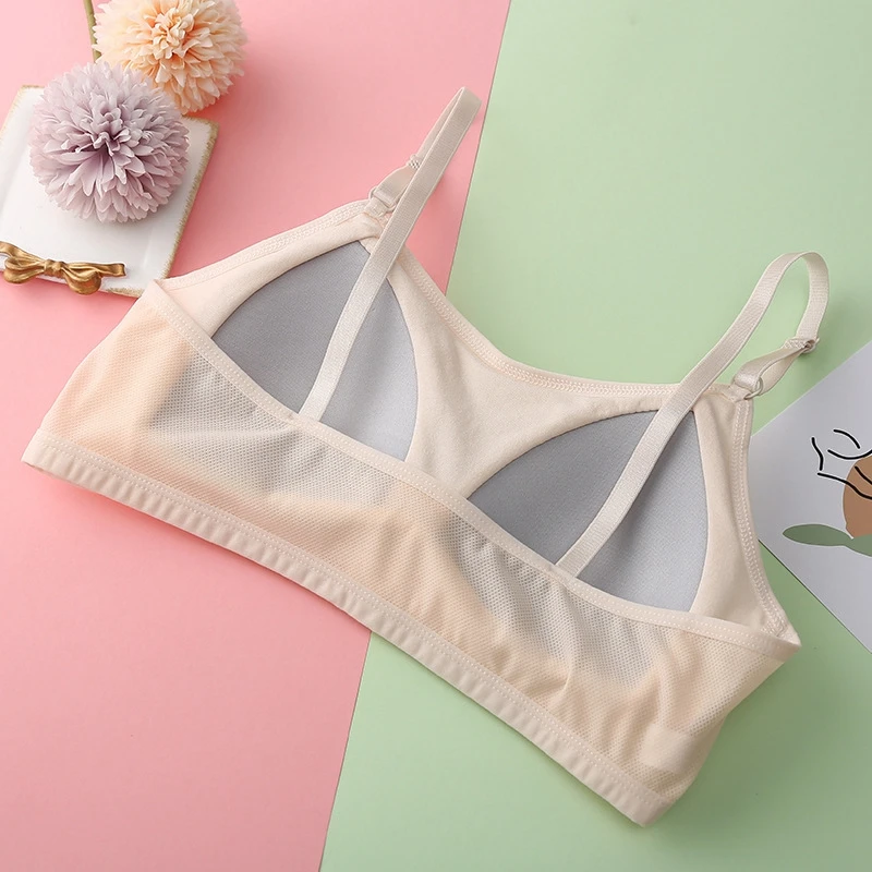 Teenage Kids Underwear Teen Girl Training Bra with Soft Padded Cotton Soild Underclothes Wireless Thin Cup Bra for Young Girls 
Teenage Kids Underwear Teen Girl Training Bra with Soft Padded Cotton Soild Underclothes Wireless Thin Cup Bra for Young Girls