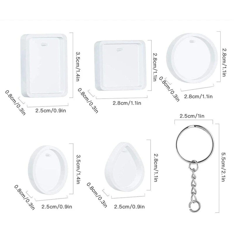 20Pcs/Set Crystal Epoxy Resin Mold Keychain Pendant Casting Silicone Mould Kit 16#
20Pcs/Set Crystal Epoxy Resin Mold Keychain Pendant Casting Silicone Mould Kit 16#