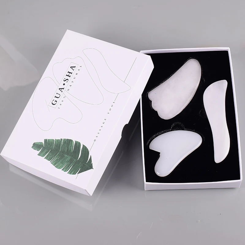 Natural White Jade Gua Sha Tool 3 pcs Set & Gift Boxes Stone and Quartz Massager SPA Acupuncture Scraping Healing Health Massage
Natural White Jade Gua Sha Tool 3 pcs Set & Gift Boxes Stone and Quartz Massager SPA Acupuncture Scraping Healing Health Massage