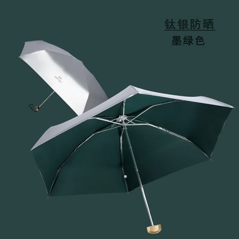 New titanium silver flat five fold umbrella for both rain and sunshine umbrella rain women small umbrella
New titanium silver flat five fold umbrella for both rain and sunshine umbrella rain women small umbrella