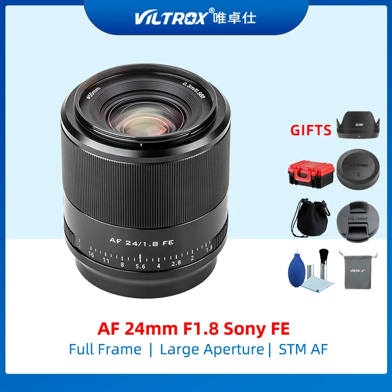 Viltrox 24 мм F1.8 полная Рамка STM Автофокус широкоугольный объектив с фиксированным фокусом для Sony E FE Mount Camera A6300 A6500 A7 A7II A7III
Viltrox 24 мм F1.8 полная Рамка STM Автофокус широкоугольный объектив с фиксированным фокусом для Sony E FE Mount Camera A6300 A6500 A7 A7II A7III