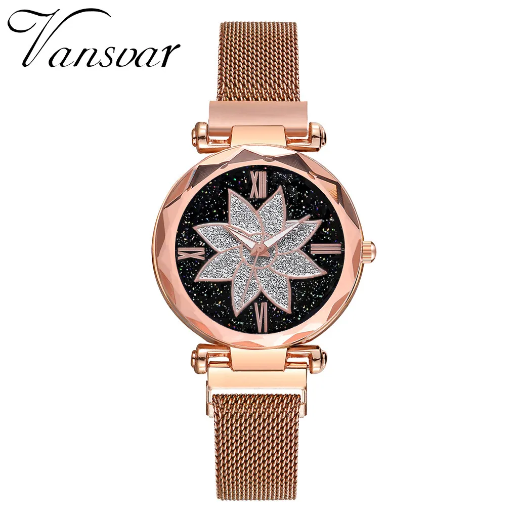 Fashion Trends Starry Sky Watch Women Quartz Magnetic Crystal flower Purple Classic Luxury Band Ladies Bracelet Reloj Mujer
Fashion Trends Starry Sky Watch Women Quartz Magnetic Crystal flower Purple Classic Luxury Band Ladies Bracelet Reloj Mujer