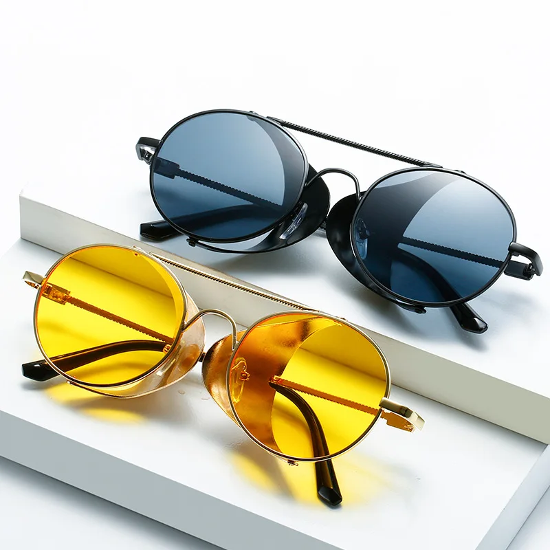 High Quality Design Personality Steampunk Sunglasses for Women Men Brand Design Fashion Vintage Unisex Driving Beach Sun Glasses
High Quality Design Personality Steampunk Sunglasses for Women Men Brand Design Fashion Vintage Unisex Driving Beach Sun Glasses