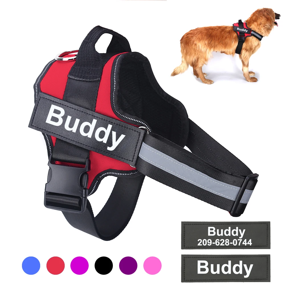 Reflective Dog Harness Personalized Adjustable Pet Harness Breathable Vest With Name For Dogs Custom Patch Outdoor Pet Supplies
Reflective Dog Harness Personalized Adjustable Pet Harness Breathable Vest With Name For Dogs Custom Patch Outdoor Pet Supplies