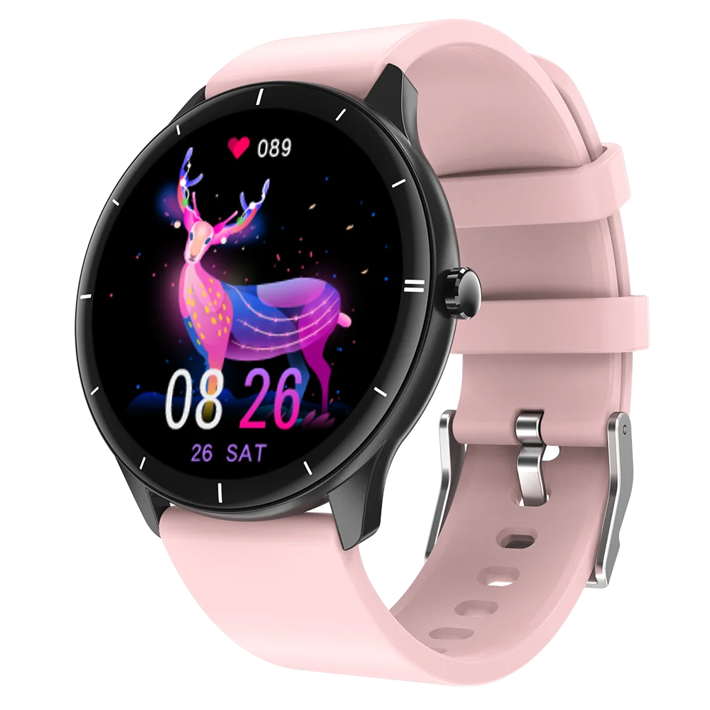 

Q21 New 1.28 Inch TFT HD Round Screen 180mah Dynamic Heart Rate Body Temperature Monitoring Custom Dial Fashion Smart Watch