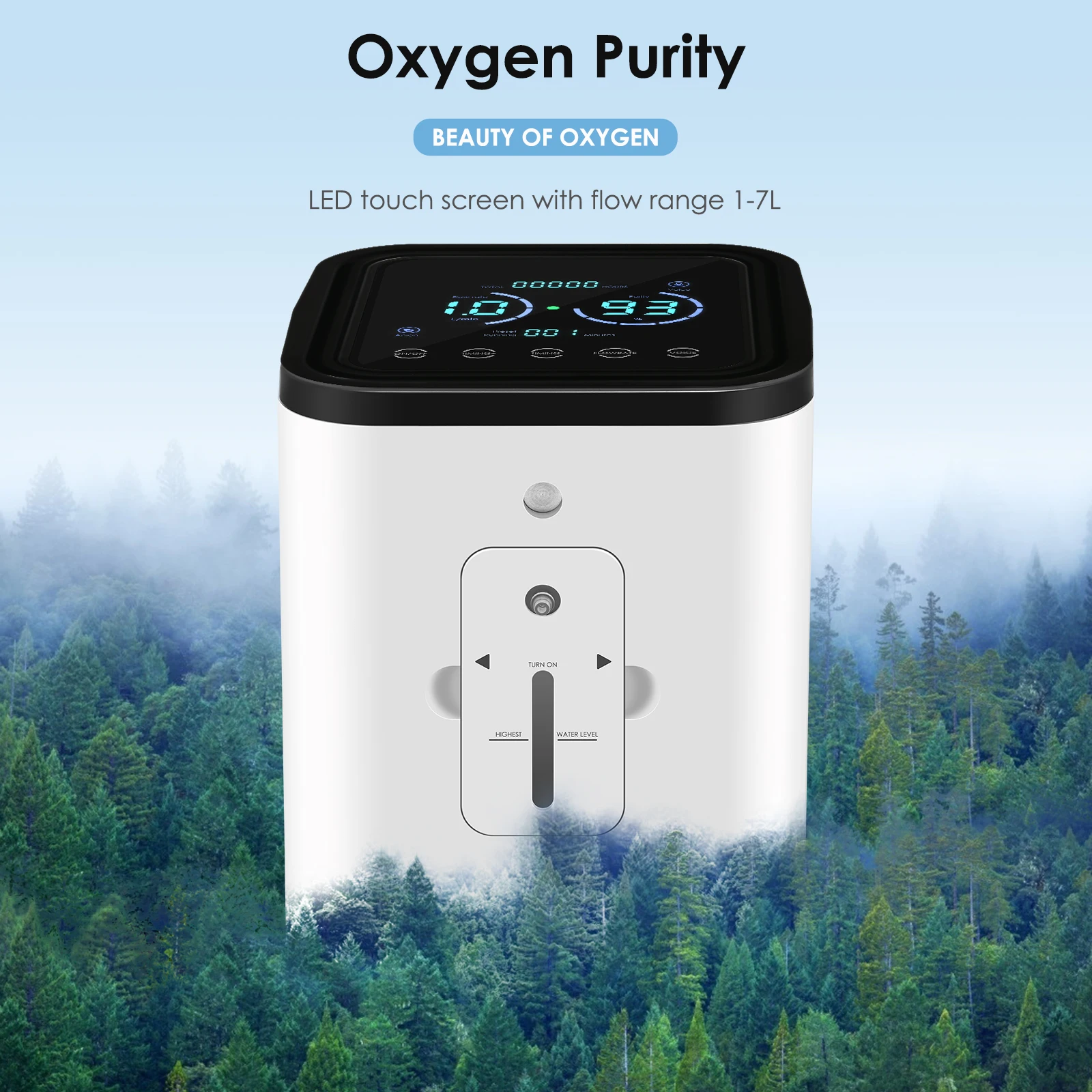 Portable Oxygen Concentrator Mini Oxygen Machine 1-7L/min Adjustable 110V 220V English Version Oxygen Supply Home Air Purifier
Portable Oxygen Concentrator Mini Oxygen Machine 1-7L/min Adjustable 110V 220V English Version Oxygen Supply Home Air Purifier