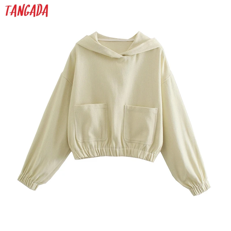Tangada Women Beige Pocket Hoodie Sweatshirts Patchwork Long Sleeve 2021 Ladies Pullovers Hooded Tops QD11
Tangada Women Beige Pocket Hoodie Sweatshirts Patchwork Long Sleeve 2021 Ladies Pullovers Hooded Tops QD11