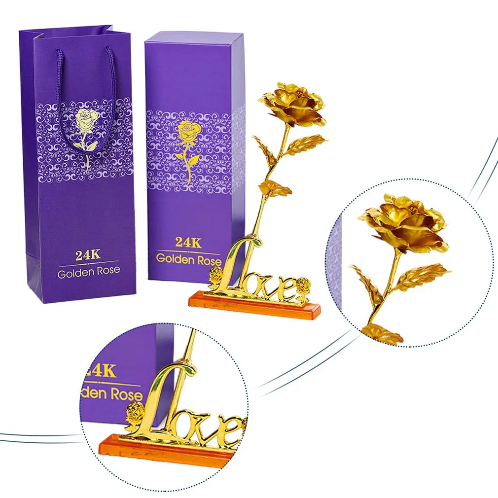 Best Gift For Girlfriend Golden Rose Wedding Decoration Golden Flower Valentine's Day Gift Gold Rose Gold Flower with Box -15
Best Gift For Girlfriend Golden Rose Wedding Decoration Golden Flower Valentine's Day Gift Gold Rose Gold Flower with Box -15