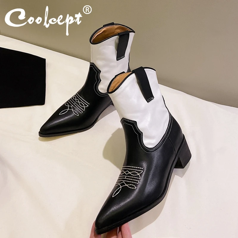 Coolcept/новые женские ботильоны из натуральной кожи с острым носком; Женская зимняя обувь в стиле пэчворк; Модная крутая обувь; Женская обувь; Р...
Coolcept/новые женские ботильоны из натуральной кожи с острым носком; Женская зимняя обувь в стиле пэчворк; Модная крутая обувь; Женская обувь; Р...