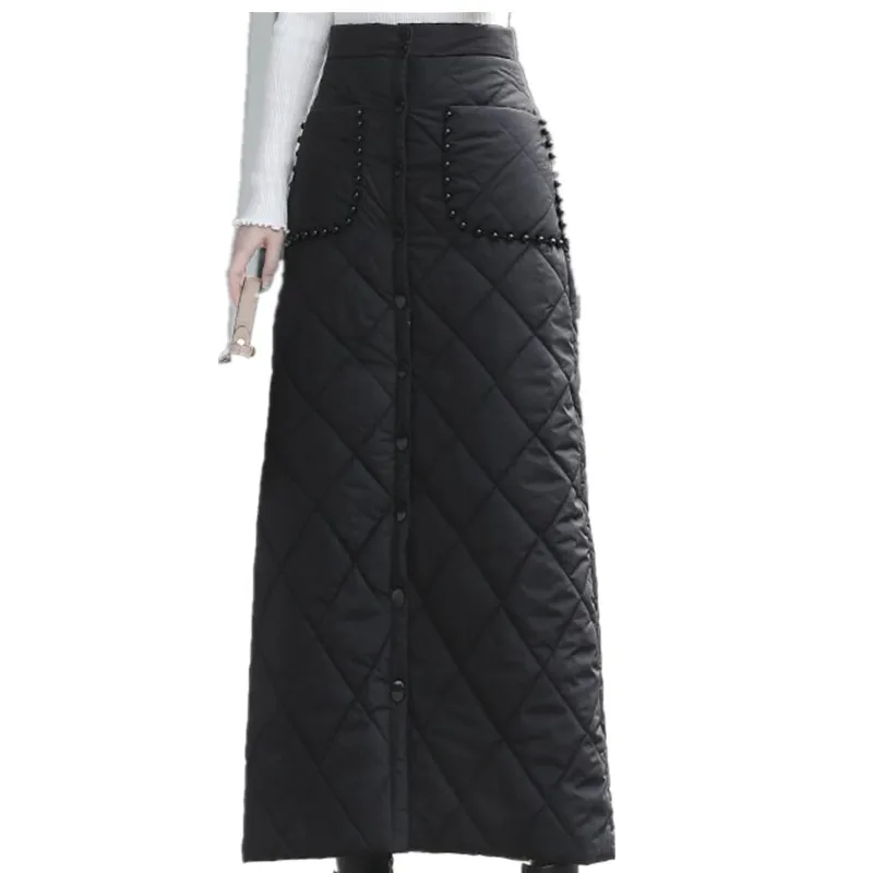 2022 autumn winter thick down cotton skirt women high waist beading single breasted a-line ankle length package skirt
2022 autumn winter thick down cotton skirt women high waist beading single breasted a-line ankle length package skirt