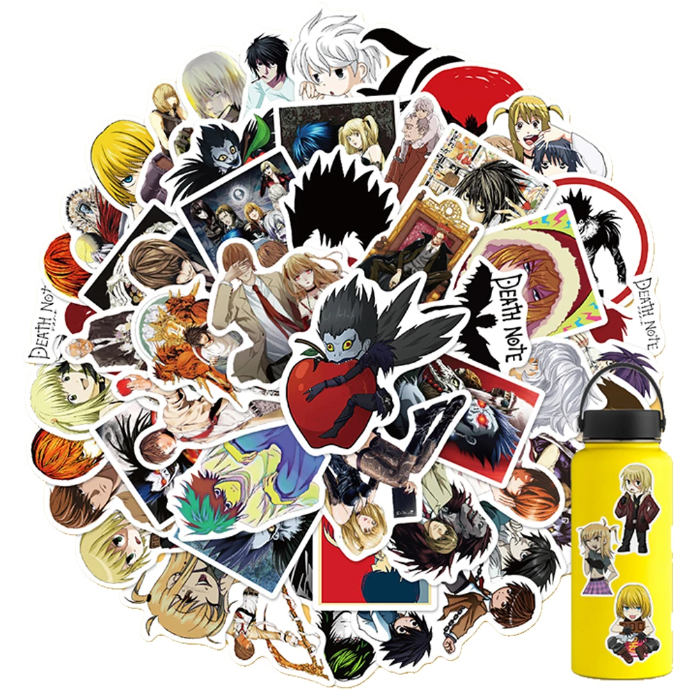 10/30/50pcs Japanese Anime DEATH NOTE Stickers Laptop Luggage Motorcycle Phone Skateboard Helmet DIY Toys Kids Stickers Graffiti
10/30/50pcs Japanese Anime DEATH NOTE Stickers Laptop Luggage Motorcycle Phone Skateboard Helmet DIY Toys Kids Stickers Graffiti