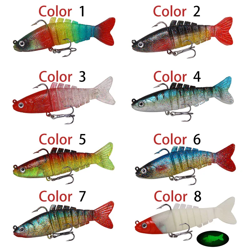 New Eight-section Fish Lure Package Lead with Hook Soft Silicone Fake Bait Ocean Rock Fishing High-quality Fishing Supplies Luya
New Eight-section Fish Lure Package Lead with Hook Soft Silicone Fake Bait Ocean Rock Fishing High-quality Fishing Supplies Luya