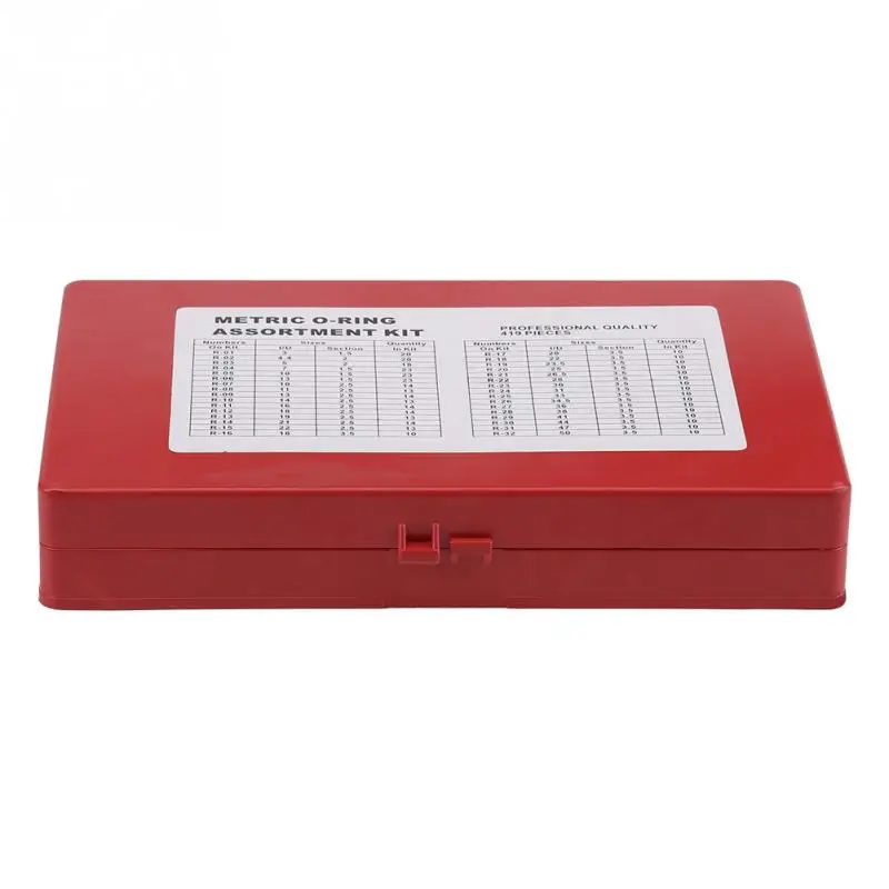 419pcs Rubber O Ring Kit Seal Gasket Universal Rubber O-ring Assortment Set R01-R32
419pcs Rubber O Ring Kit Seal Gasket Universal Rubber O-ring Assortment Set R01-R32