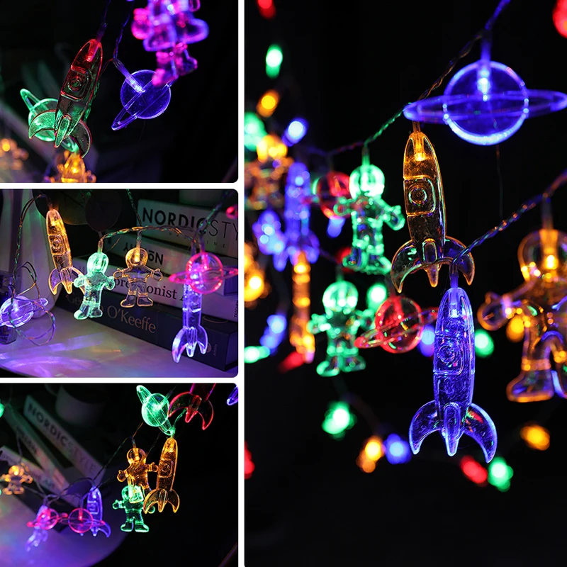 Creativity Garland String Light Outer Space Party Astronaut Rocket Ship Light String Kid Birthday Gift Decor Lamp for Room Decor
Creativity Garland String Light Outer Space Party Astronaut Rocket Ship Light String Kid Birthday Gift Decor Lamp for Room Decor