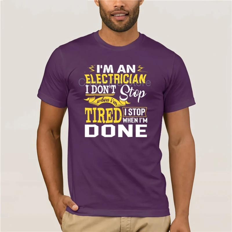 100% Cotton brand men shirt Funny Job Gift I m A Electrician I Stop When I m Done Tee fashion summer tshirt
100% Cotton brand men shirt Funny Job Gift I m A Electrician I Stop When I m Done Tee fashion summer tshirt
