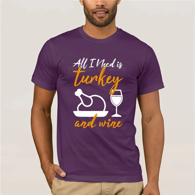 Men's Print Casual 100% Cotton T-Shirt Popular All I Need is Turkey And Wine Thanksgiving T Shirt
Men's Print Casual 100% Cotton T-Shirt Popular All I Need is Turkey And Wine Thanksgiving T Shirt