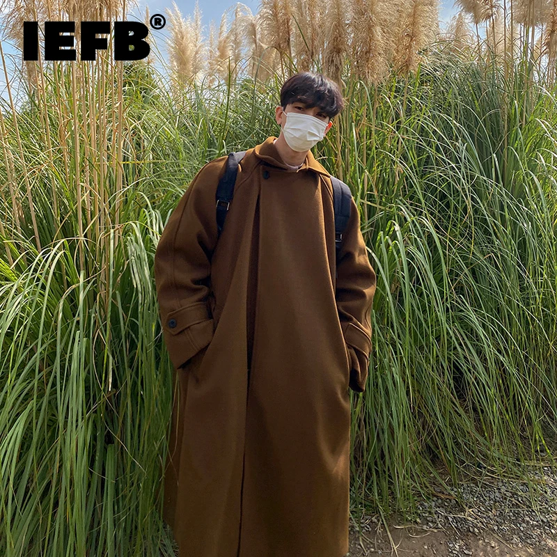 IEFB Korean Tide Men's Woolen Overcoat Long Sleeve Lapel Autumn Winter Tide Loose fit Tweed Belted Long Coat New D1676
IEFB Korean Tide Men's Woolen Overcoat Long Sleeve Lapel Autumn Winter Tide Loose fit Tweed Belted Long Coat New D1676