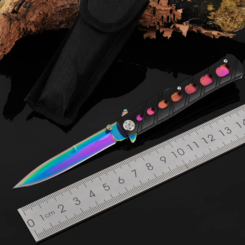 Mafia Folding Knife Swordfish Upgraded Version Exquisite Rainbow Blade 440C All-Steel Handle Outdoor EDC Survival Tactical Knife
Mafia Folding Knife Swordfish Upgraded Version Exquisite Rainbow Blade 440C All-Steel Handle Outdoor EDC Survival Tactical Knife