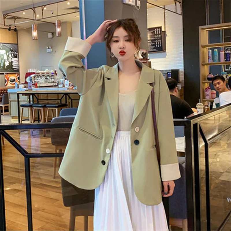 fashion Blazer Women Clothing Spring Autumn Blazers Coats 2022 new Korean Loose British style Casual Suit Jackets g142
fashion Blazer Women Clothing Spring Autumn Blazers Coats 2022 new Korean Loose British style Casual Suit Jackets g142