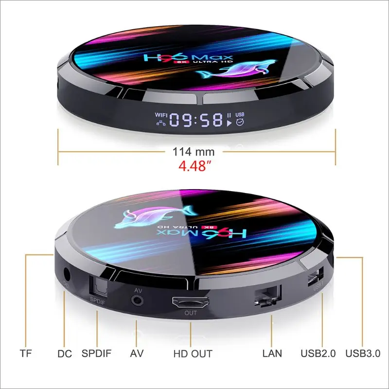Приставка Смарт-ТВ H96 MAX X3 S905X3 2,4G/5G Wifi BT4.0 ТВ-приставка для An-droid 9,0
Приставка Смарт-ТВ H96 MAX X3 S905X3 2,4G/5G Wifi BT4.0 ТВ-приставка для An-droid 9,0
