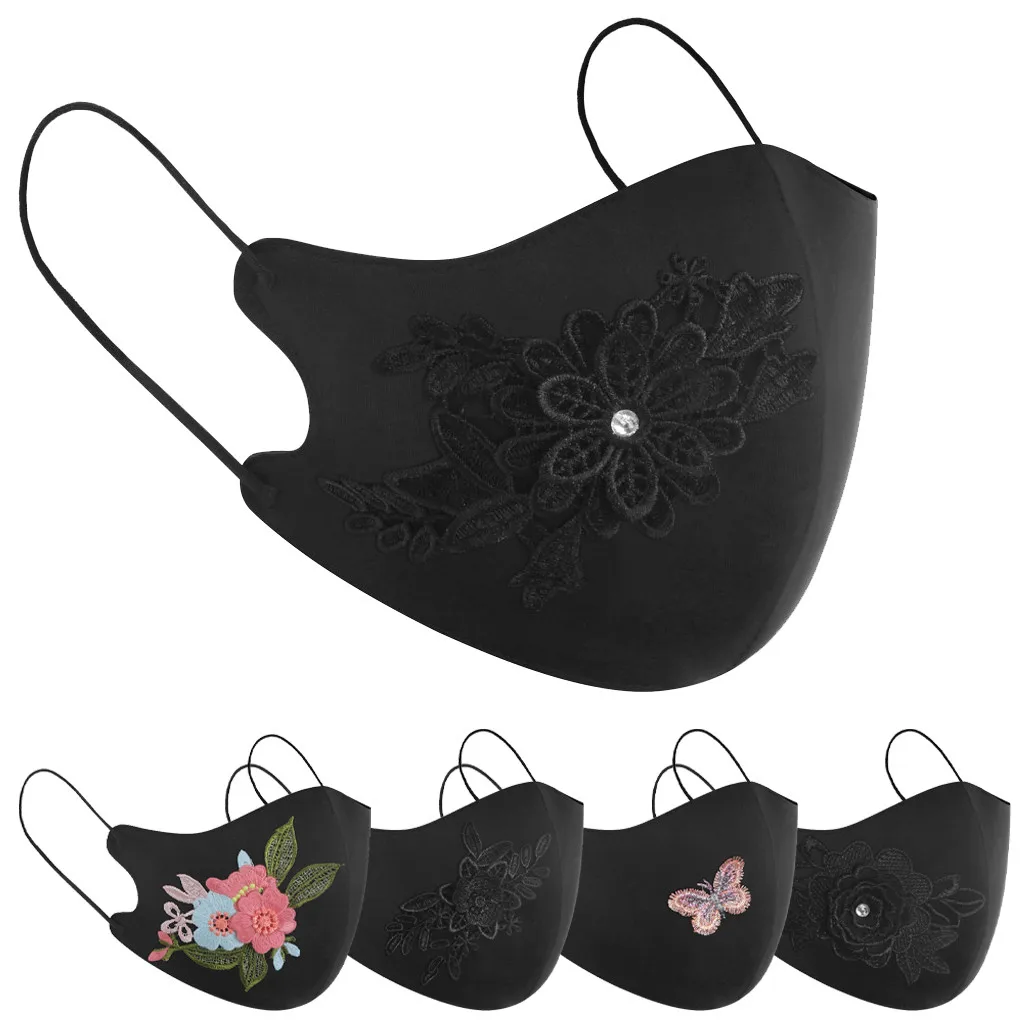 Mascara Reutilizable Fashion Anti-dust Cotton Mask 5Pcs Breathable Black Face Mask Washable Reusable Mouth Mask Embroidery Masks
Mascara Reutilizable Fashion Anti-dust Cotton Mask 5Pcs Breathable Black Face Mask Washable Reusable Mouth Mask Embroidery Masks