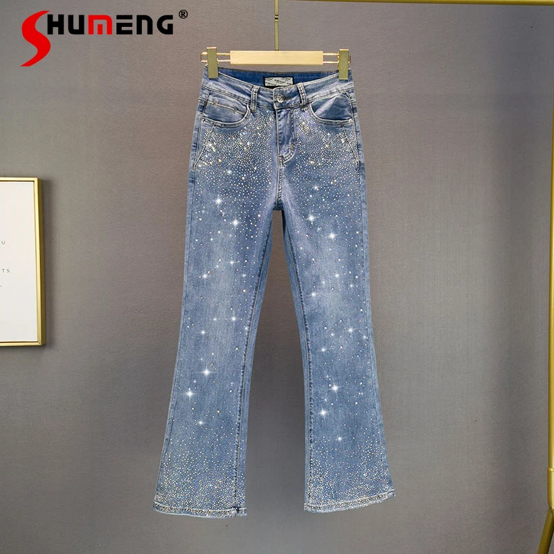 2021 Summer New Fashion Colorful Diamond Thin Bootcut Pants for Female Blue High Waist Slimming Denim Trousers Ladies
2021 Summer New Fashion Colorful Diamond Thin Bootcut Pants for Female Blue High Waist Slimming Denim Trousers Ladies