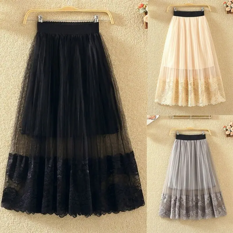 Summer New Lace Mesh Skirt Women's Mid-Length High Waist Slimming Dress A- line Long Skirt Puff Pleated Skirt
Summer New Lace Mesh Skirt Women's Mid-Length High Waist Slimming Dress A- line Long Skirt Puff Pleated Skirt