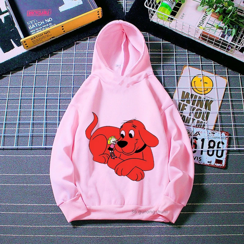 Kawaii Girls Hoodies Cute Clifford Dog Red Dog Cartoon Print Children'S Winter Sweatshirt Fashion Girls Clothes Pink Jacket Tops
Kawaii Girls Hoodies Cute Clifford Dog Red Dog Cartoon Print Children'S Winter Sweatshirt Fashion Girls Clothes Pink Jacket Tops