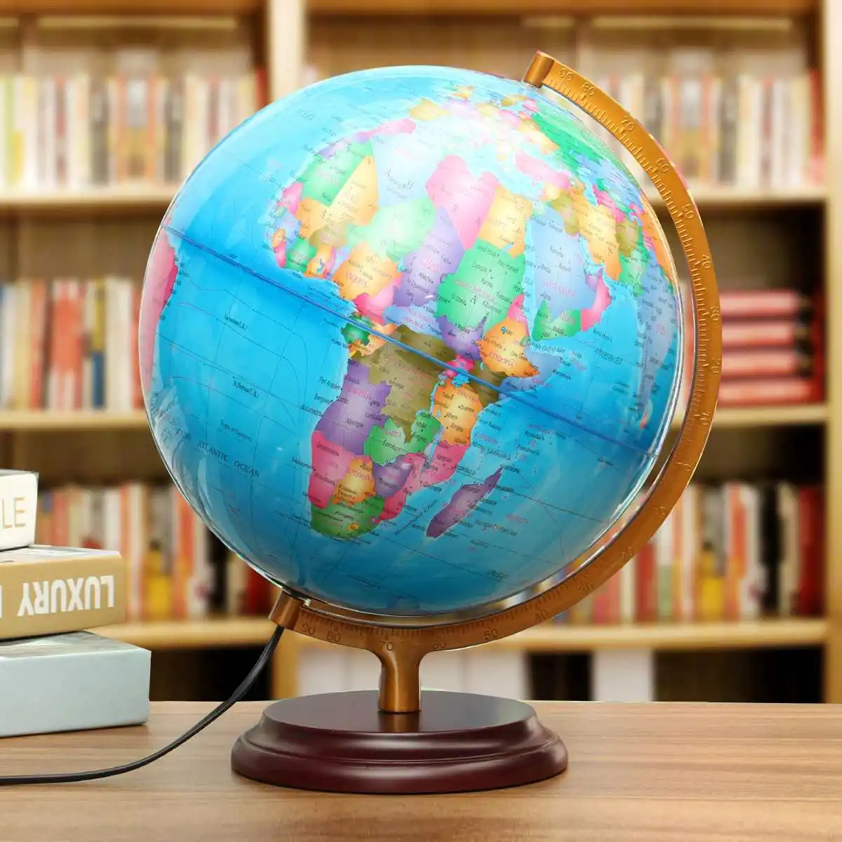 40cm Large LED Earth Globe World Map With Stand Geography Educational Toy Home Office Desktop Ornament Santa Birthday Kids Gift
40cm Large LED Earth Globe World Map With Stand Geography Educational Toy Home Office Desktop Ornament Santa Birthday Kids Gift