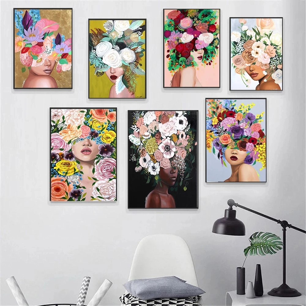 Fashion Women Head Flower Wall Art Posters Abstract Art Prints Sexy Girls Canvas Painting Modern Pictures Living Room Home Decor
Fashion Women Head Flower Wall Art Posters Abstract Art Prints Sexy Girls Canvas Painting Modern Pictures Living Room Home Decor