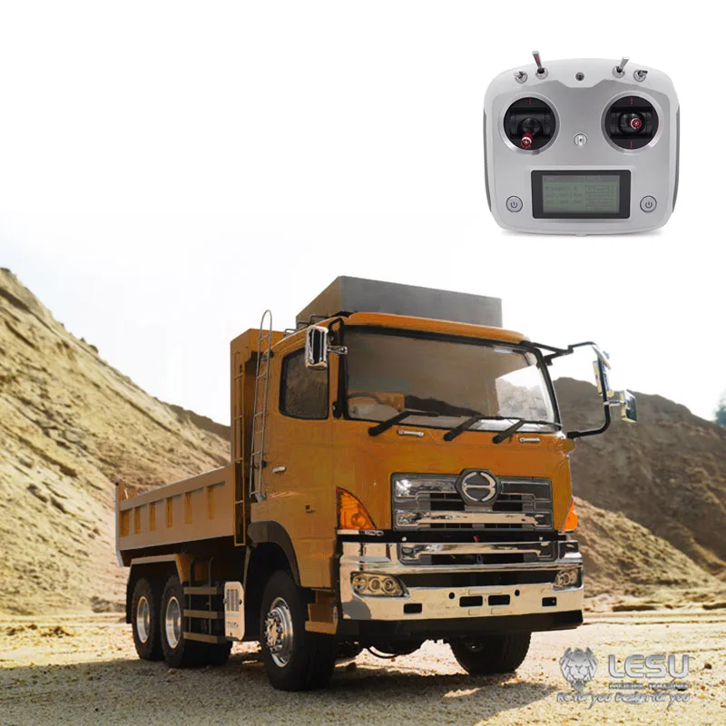 LESU RC 1/14 весы HN 6x6 гидравлический самосвал с радио двигатель ESC картина светильник