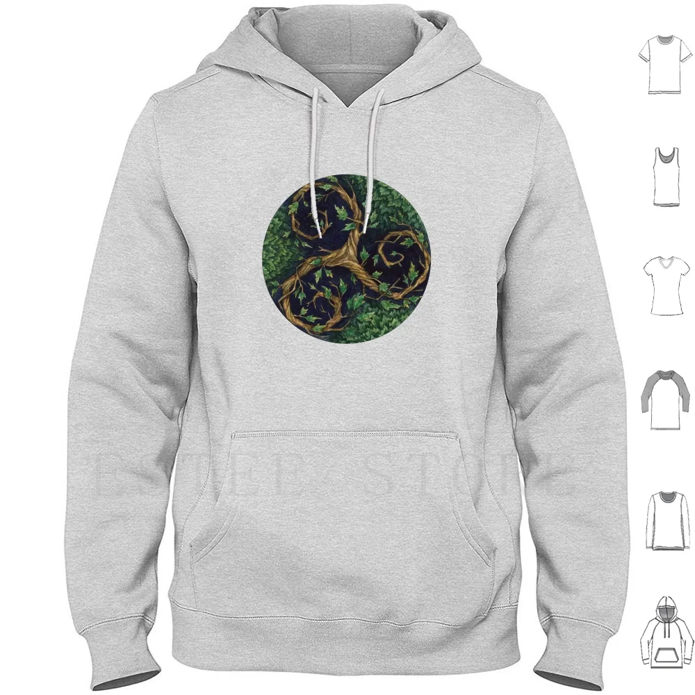 

Forest Triskel Watercolor Hoodies Long Sleeve Triskel Symbol Triskelion Triqueta Forest Woodland Druid Triskele