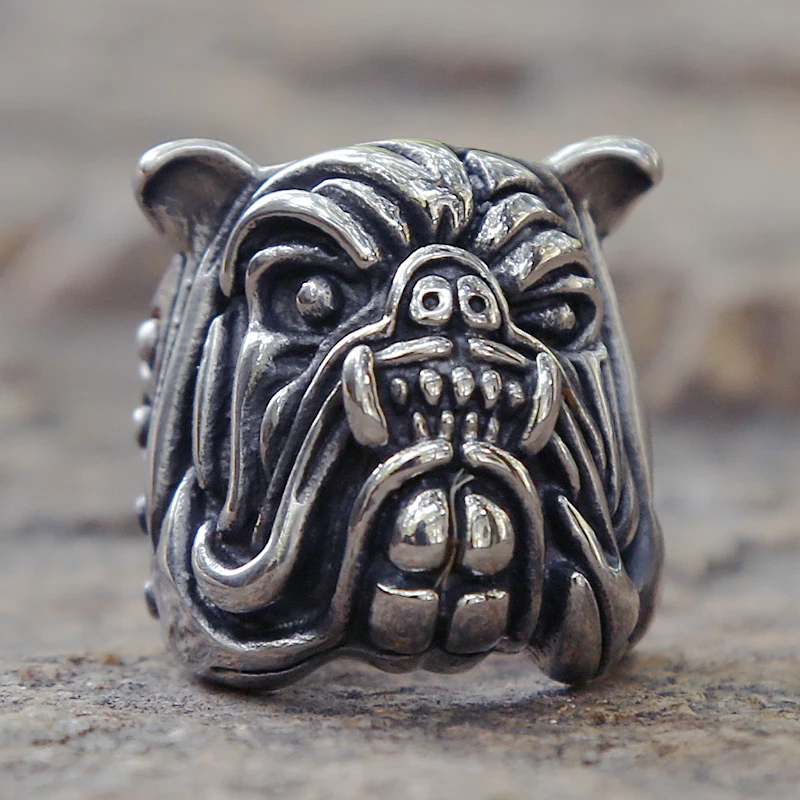 Hippie Big Stainless Steel Bulldog Ring Cool Men Boys Punk Rock Animal Rings Vintage Hip Hop Jewelry Creativity Gift Wholesale
Hippie Big Stainless Steel Bulldog Ring Cool Men Boys Punk Rock Animal Rings Vintage Hip Hop Jewelry Creativity Gift Wholesale