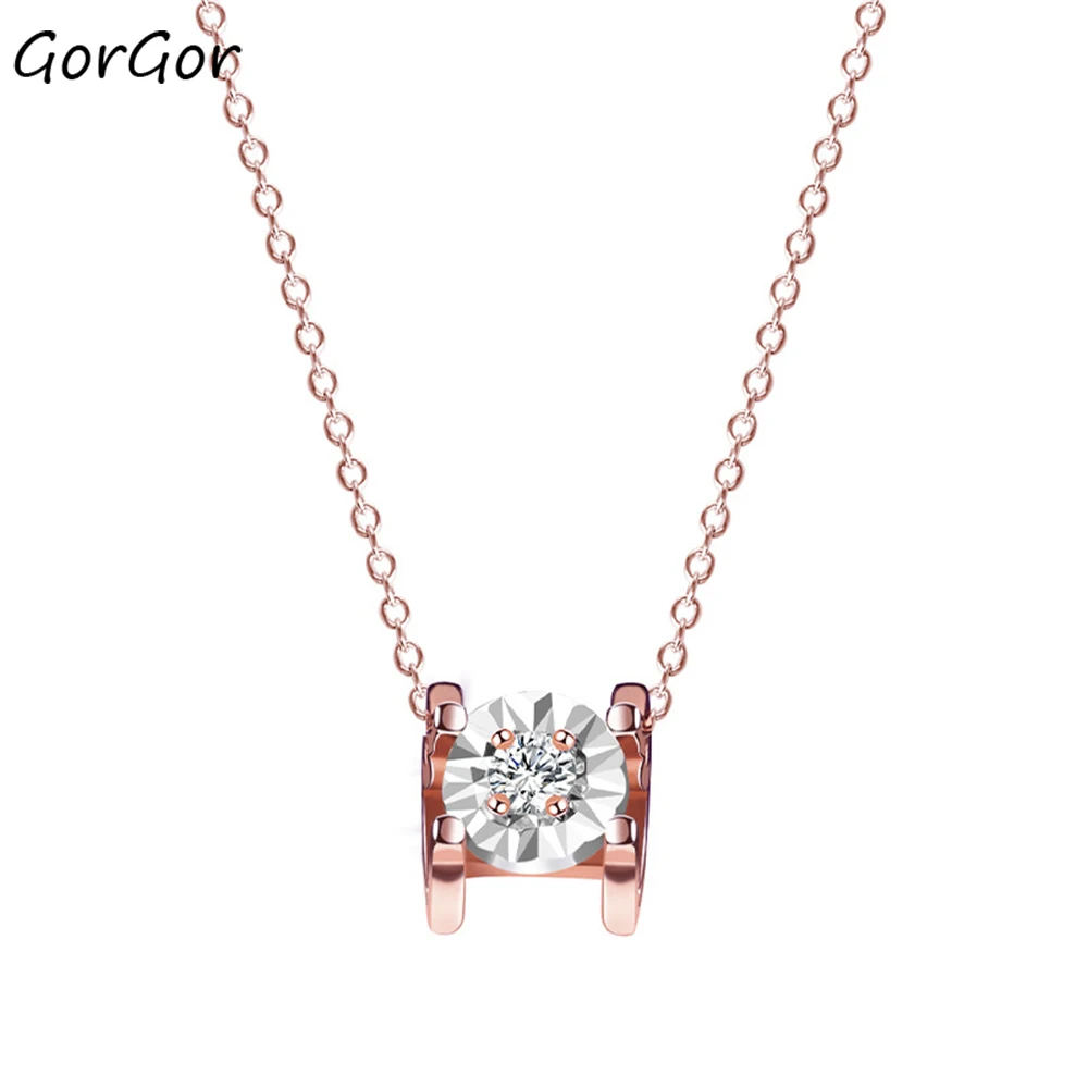 GorGor Necklace Women 925 Sterling Pattern Geometric Pendant Rose-color Exquisite Temperament Anniversary Fashion Jewelry A2064
GorGor Necklace Women 925 Sterling Pattern Geometric Pendant Rose-color Exquisite Temperament Anniversary Fashion Jewelry A2064