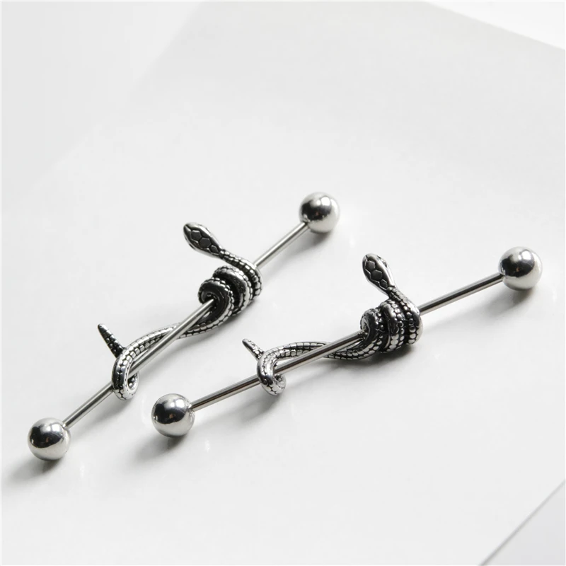 UVW340 1pc Punk Multi-Use Surgical Steel Snake Animal Industrial Cartilage Earrings Stud for Women Tragus Body Piercing Jewelry
UVW340 1pc Punk Multi-Use Surgical Steel Snake Animal Industrial Cartilage Earrings Stud for Women Tragus Body Piercing Jewelry