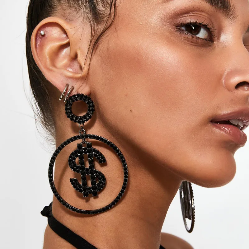 Stonefans Statement Dollar Money Earrings Hoop Rhinestone Jewlery for Women Crystal Bling Hoop Earring Pendant Jewellery
Stonefans Statement Dollar Money Earrings Hoop Rhinestone Jewlery for Women Crystal Bling Hoop Earring Pendant Jewellery