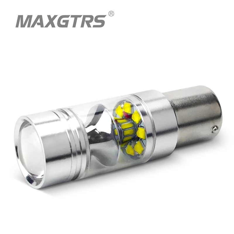 2x S25 1156 1157 7440 7443 W21W BA15S P21W 100W чип CREE XBD светодиодные фонари заднего хода DRL сигнал